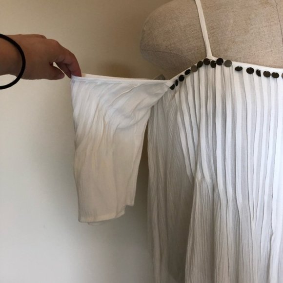 UO ecote cold shoulder sequin trim tunic top boho bohemian hippy festival - Picture 2 of 8